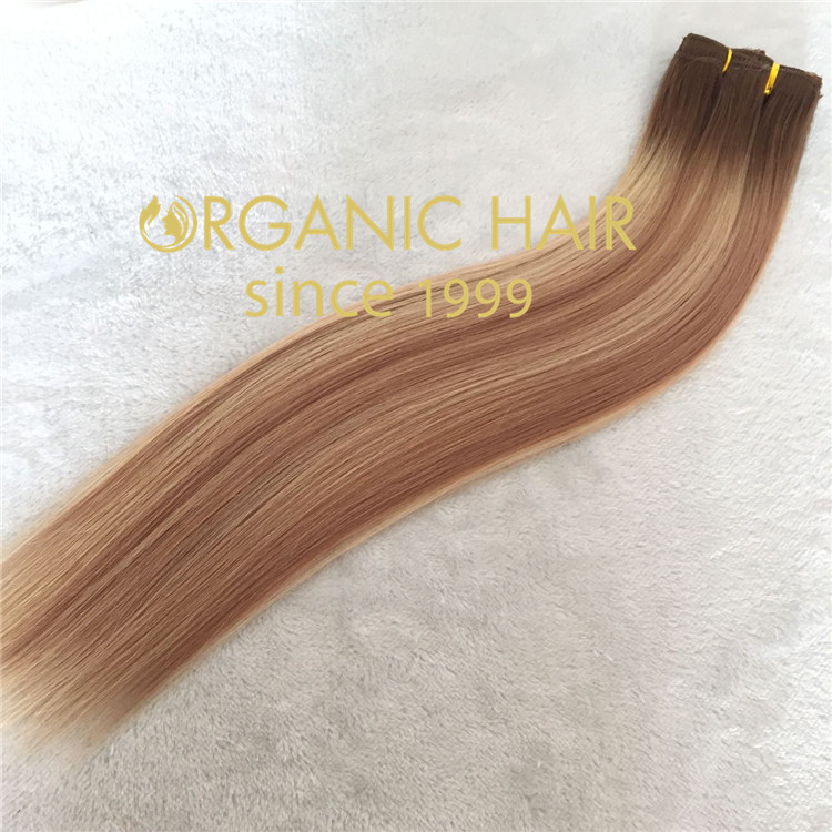 The best human hair clip in extensions colorT8-18/613  C56